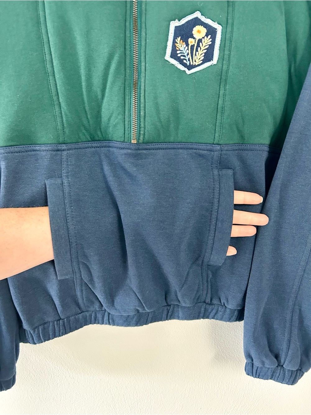PILCRO 🏏 Shetland Half Zip Oversized Puffer Pullover Sweatshirt - Size S - Picture 5 of 5